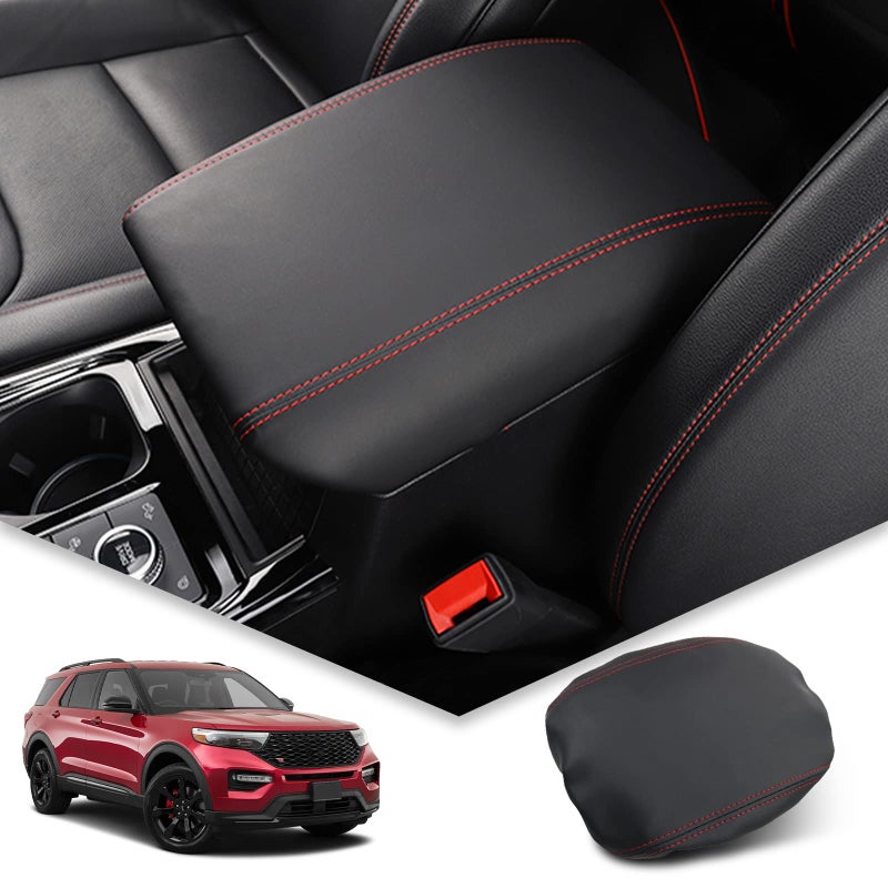 BIBIBO for 2024 2025 Explorer Center Console Cover for 2020-2025 Ford Explorer Arm Rest Cover 2023 2024 2025 Explorer Arm Rest Pad Seat Box Cover 2024 Explorer Arm Rest Cover Explorer 2020-2025 - Image 1
